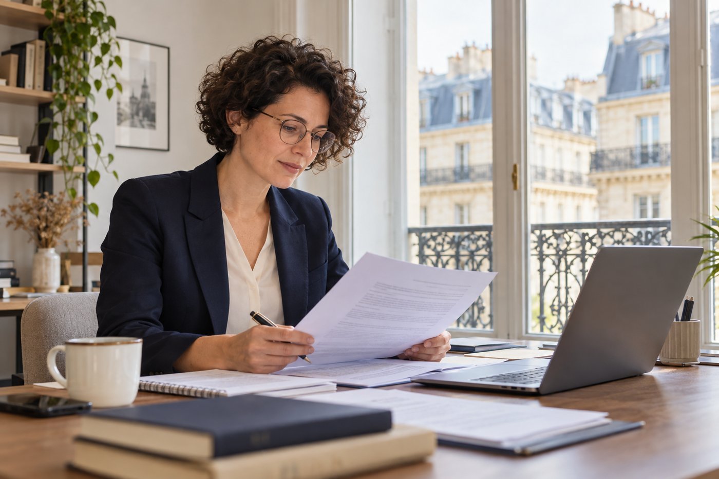 Révision d’une traduction dans un espace de travail parisien
